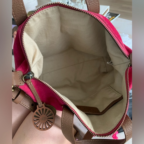 Ugh Ayden Suede Satchel Bag raspberry- fusia pink - Picture 4 of 4